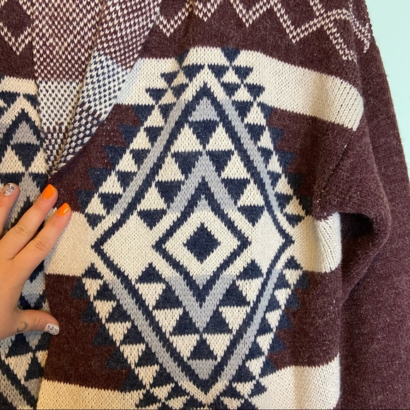 Wrangler Retro Southwestern Bohemian Open Longline Cardigan Size Small - Picture 4 of 4